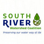 South River Watershed Coalition icon with a green tree and brown fish and tagline 'preserving our water way of life.'