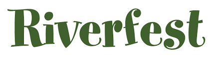 A Riverfest logo in a festive green font with no other image.