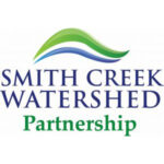 Smith Creek Watershed Partnership logo with a blue and green swoosh at the top.