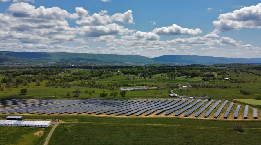 A view of the solar project from a drone (submitted by Mr. Garber)